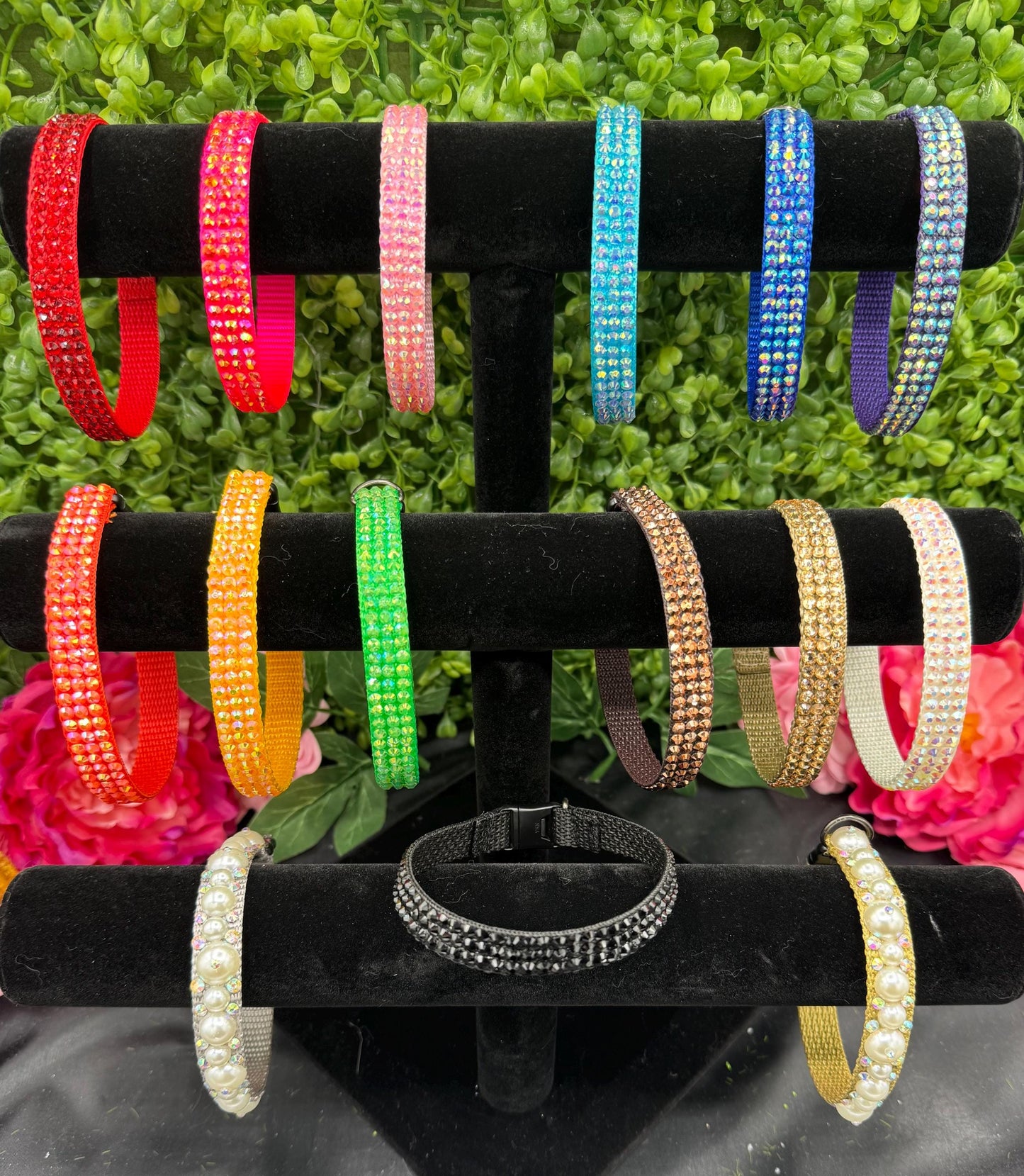 Jasper Fury: Handmade Orange Rhinestone Cat Collar – Unique Rhinestone Cat Collar with Secure Breakaway Clasp