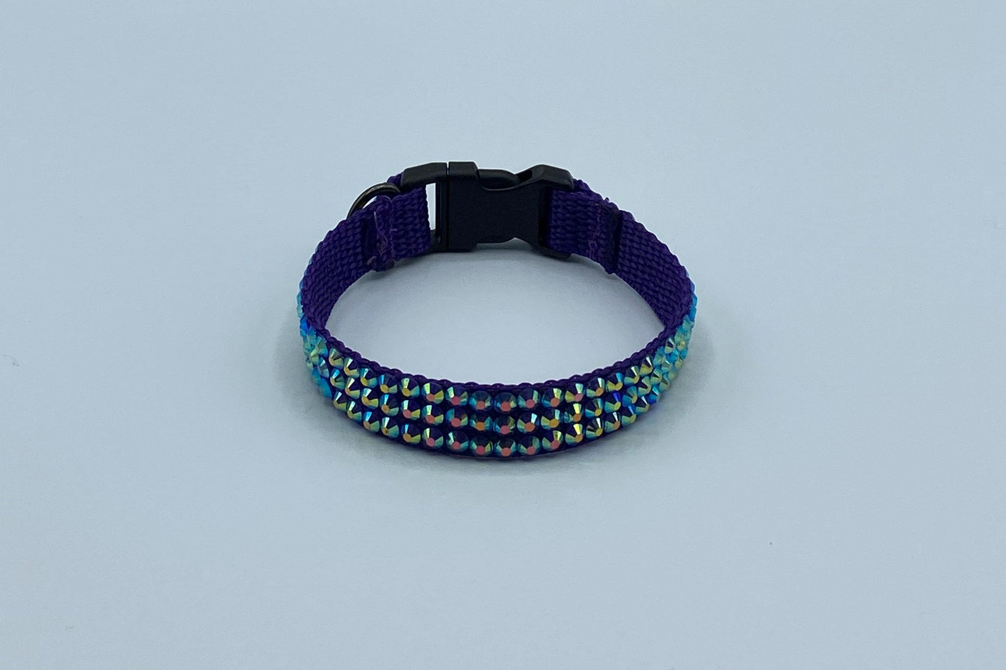 Handmade Purple Rhinestone Cat Collar – Elegant & Sparkly Collar for Cats