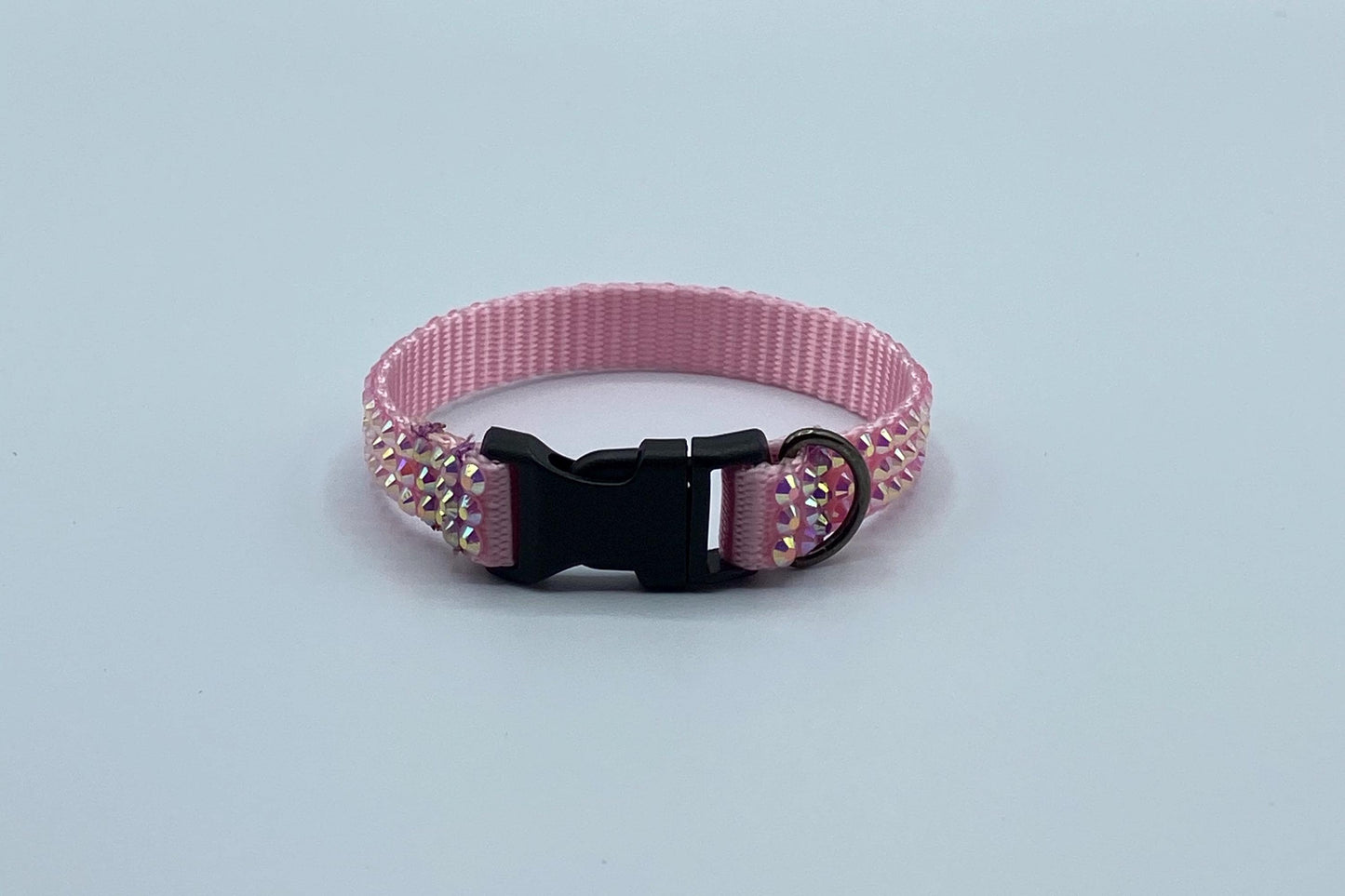 Handmade Pink Rhinestone Cat Collar – Pretty & Sparkly Bling Collar for Cats