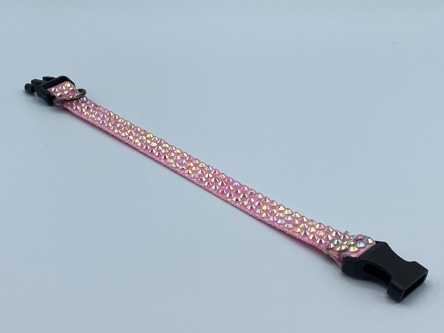 Handmade Pink Rhinestone Cat Collar – Pretty & Sparkly Bling Collar for Cats